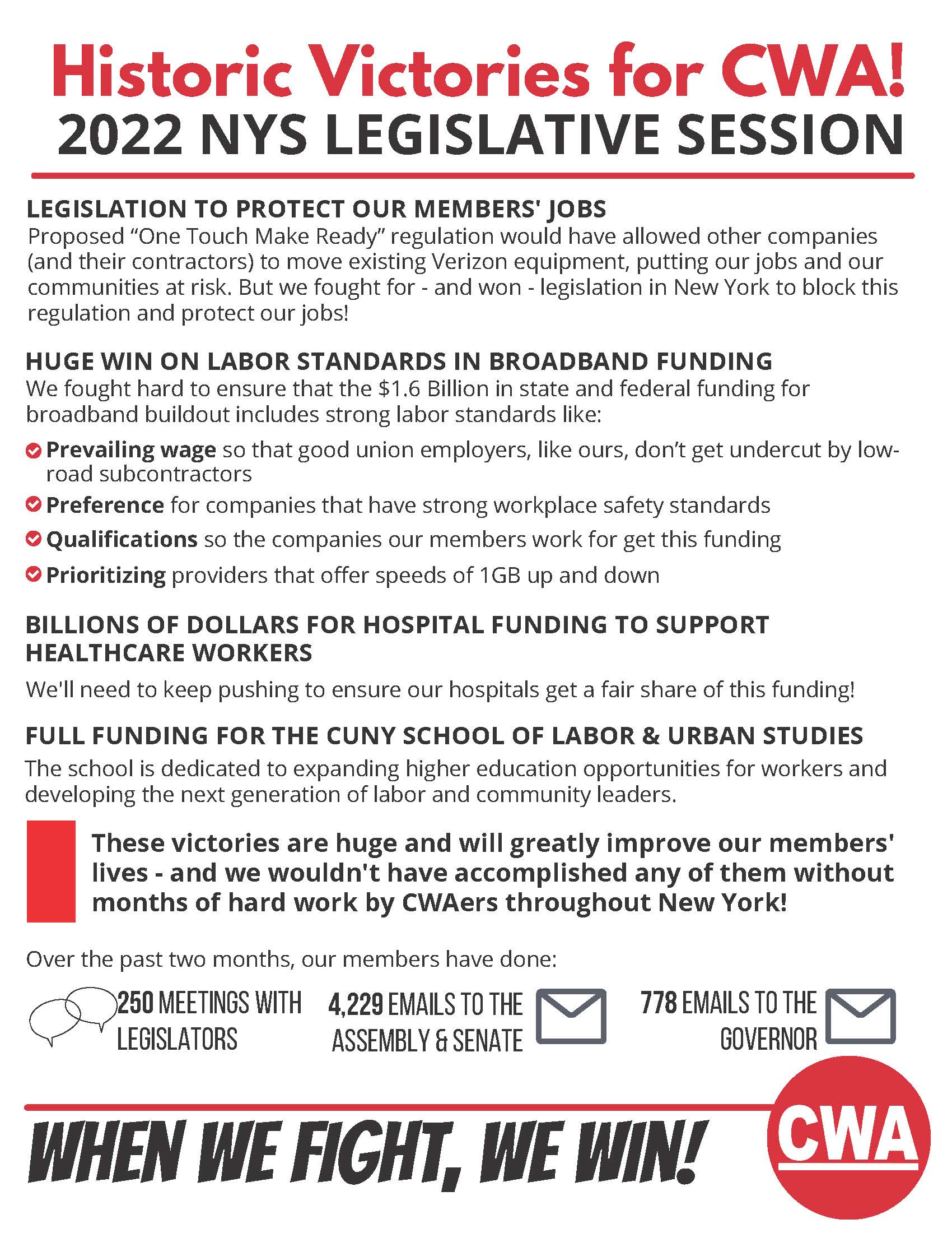 NYS Legislative Victories CWA 1104